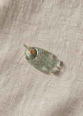 Green Amethyst Fish Pendant  (delivery in one week)
