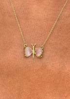 Tourmaline Butterfly Necklace - exclusive online
