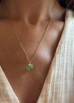 Green Tourmaline Apple Necklace - exclusive online