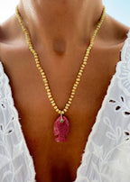 Thulite Fish Necklace
