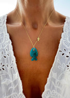 Chrysocolla Fish Necklace