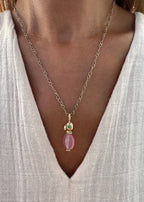 Little Rosequartz Parrot Pendant