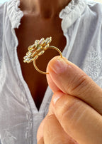 Multicolour Sapphire Flower Ring