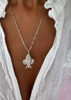 Silver Swimming Fish Pendant