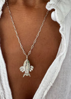 Silver Swimming Fish Pendant